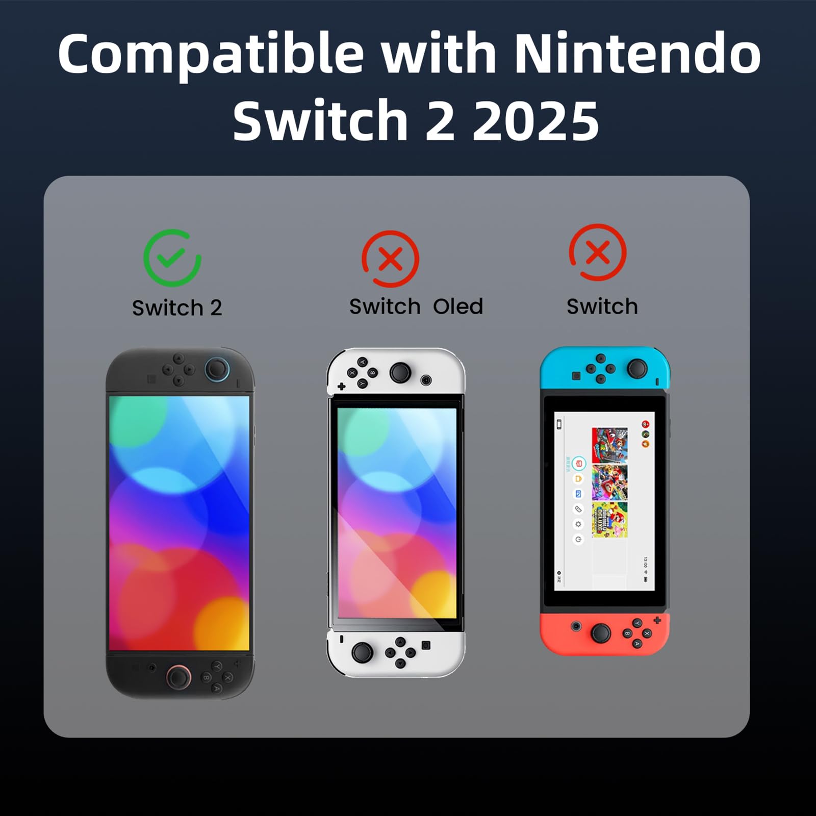 Amazon.co.jp: FIWWAT Nintendo Switch 2 2025用保護ケース PCフロント